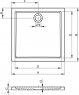 Душевой поддон RIHO 120 x 80 +панель+ножки DA75