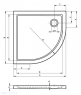 Душевой поддон RIHO 80 x 80 +панель+ножки DA87