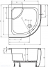 Душевой поддон RIHO 90 x 90 +панель+ножки DB43